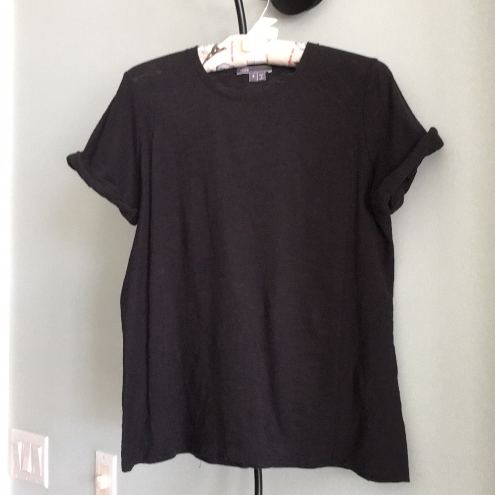 Vince Rolled Sleeve Slub Tee